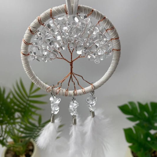 Natural Clear Quartz Dreamcatcher
