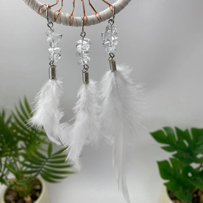 Natural Clear Quartz Dreamcatcher