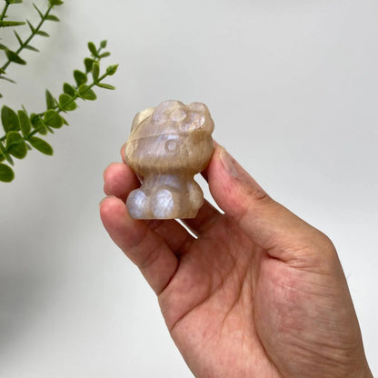 Natural Moonstone Hello Kitty Carving