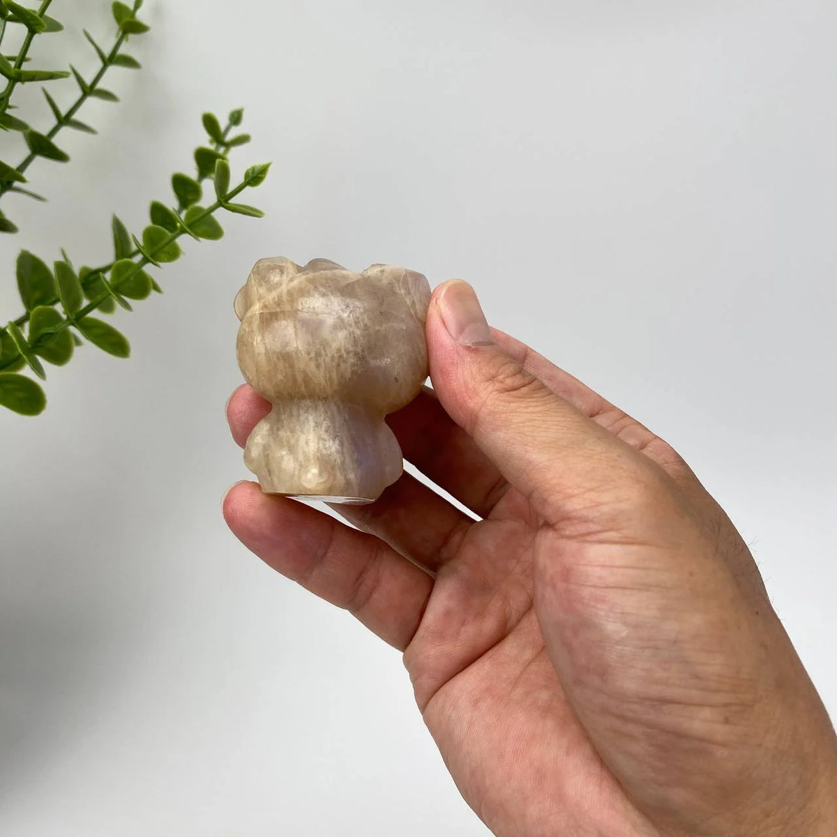 Natural Moonstone Hello Kitty Carving