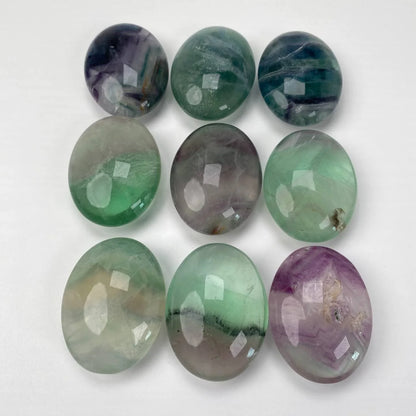 Natural Fluorite Palm Stone