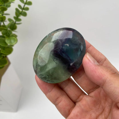 Natural Fluorite Palm Stone