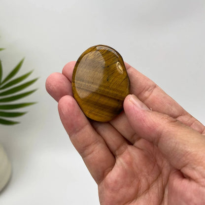Natural Tiger Eye Banded Worry Stone