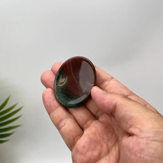 Natural Ocean Jasper Bi-Color Worry Stone