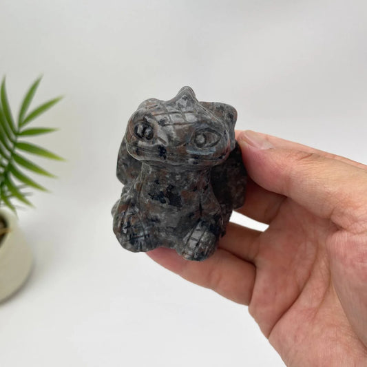 Natural Yooperlite Grid-Scale Black Dragon
