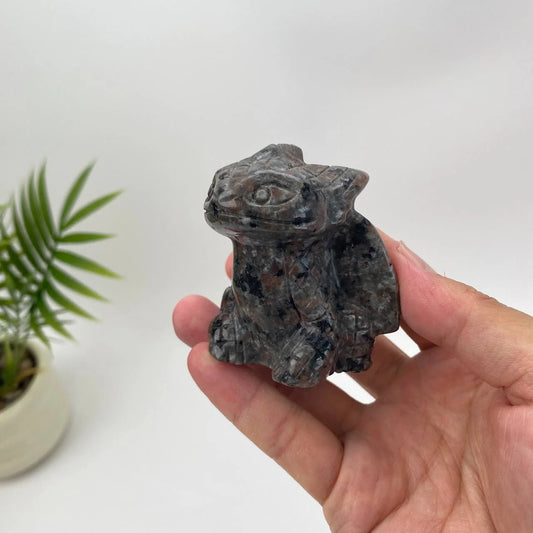 Natural Yooperlite Grid-Scale Black Dragon