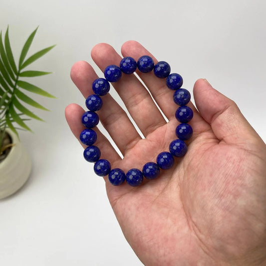 Natural Lapis Lazuli Golden Speckle Beaded Bracelet