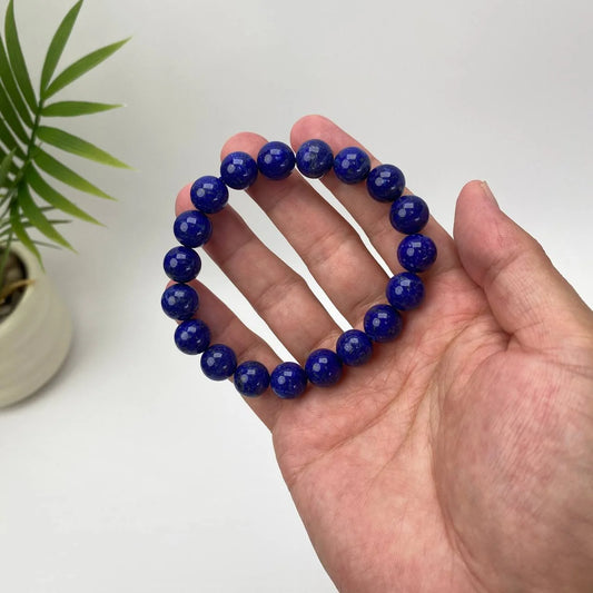 Natural Lapis Lazuli Golden Speckle Beaded Bracelet
