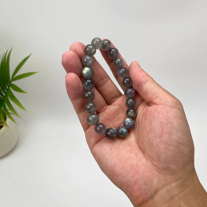 Natural Labradorite Iridescent Beaded Bracelet