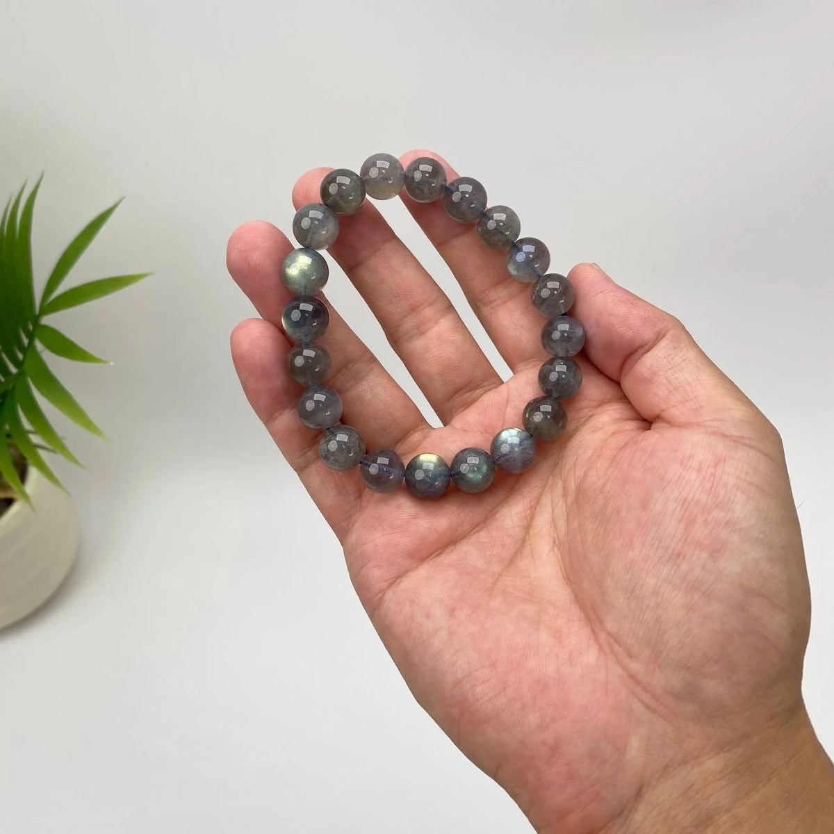 Natural Labradorite Iridescent Beaded Bracelet