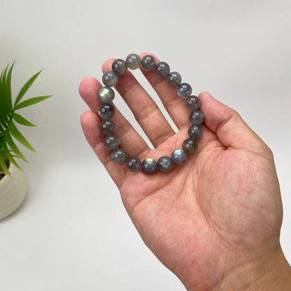 Natural Labradorite Iridescent Beaded Bracelet