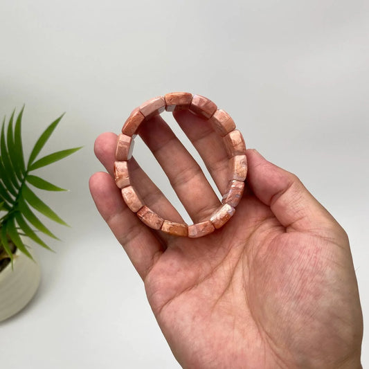 Natural Pink Agate Nugget Bracelet