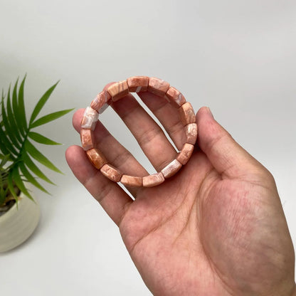 Natural Pink Agate Nugget Bracelet