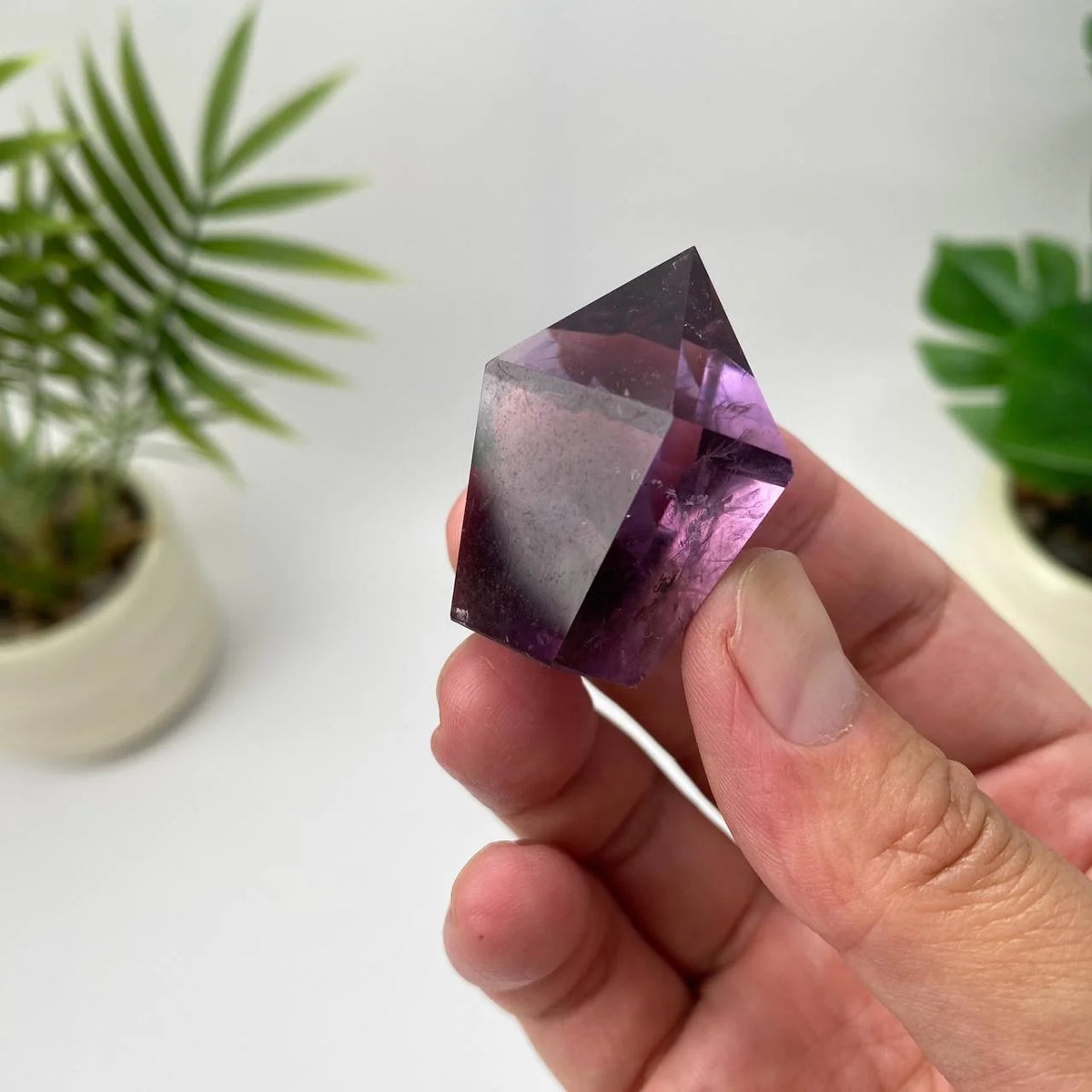 Natural Amethyst Tower Carving