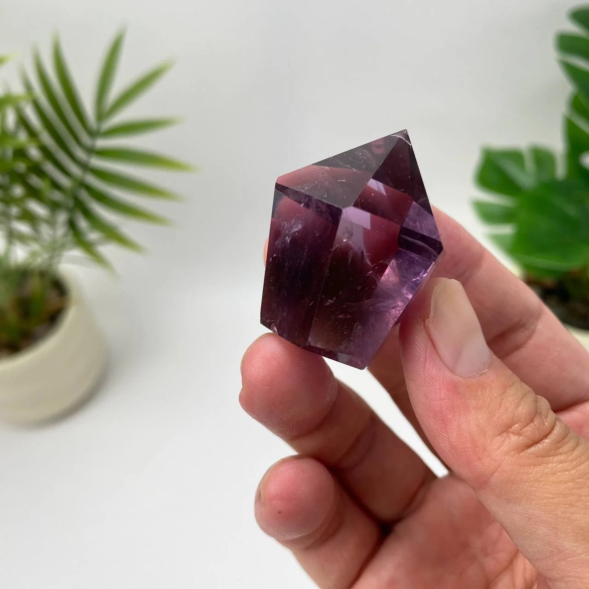 Natural Amethyst Tower Carving