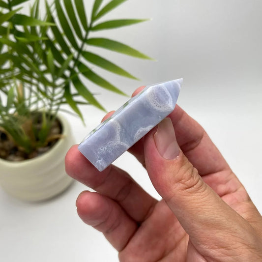 Natural Blue Lace Agate Tower