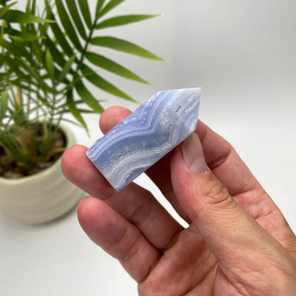 Natural Blue Lace Agate Tower