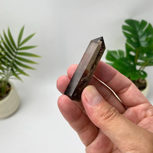 Natural Smoky Quartz Tower – Deep Smoky Brown