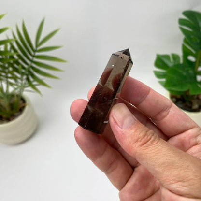 Natural Smoky Quartz Tower – Deep Smoky Brown