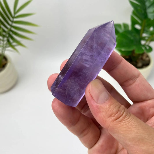 Natural Purple Fluorite Tower