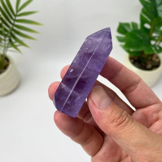 Natural Purple Fluorite Tower