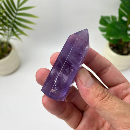 Natural Purple Fluorite Tower