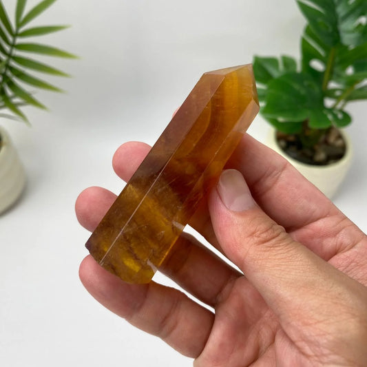 Natural Yellow Fluorite Tower