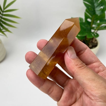 Natural Yellow Fluorite Tower