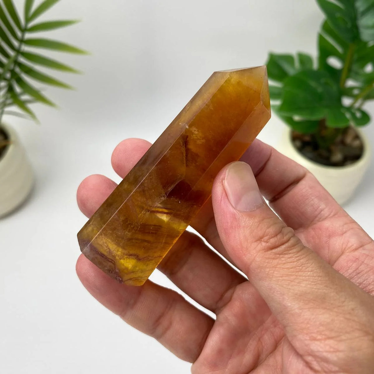 Natural Yellow Fluorite Tower