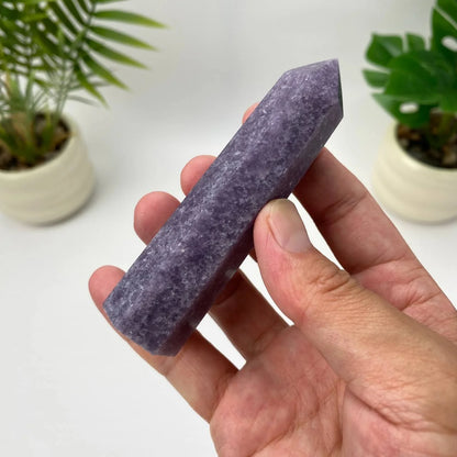 Natural Purple Lepidolite Tower