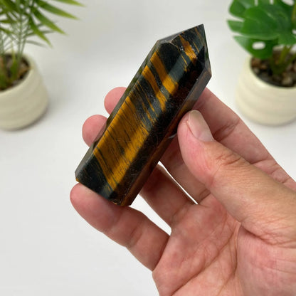 Natural Yellow-Blue Tiger Eye Tower