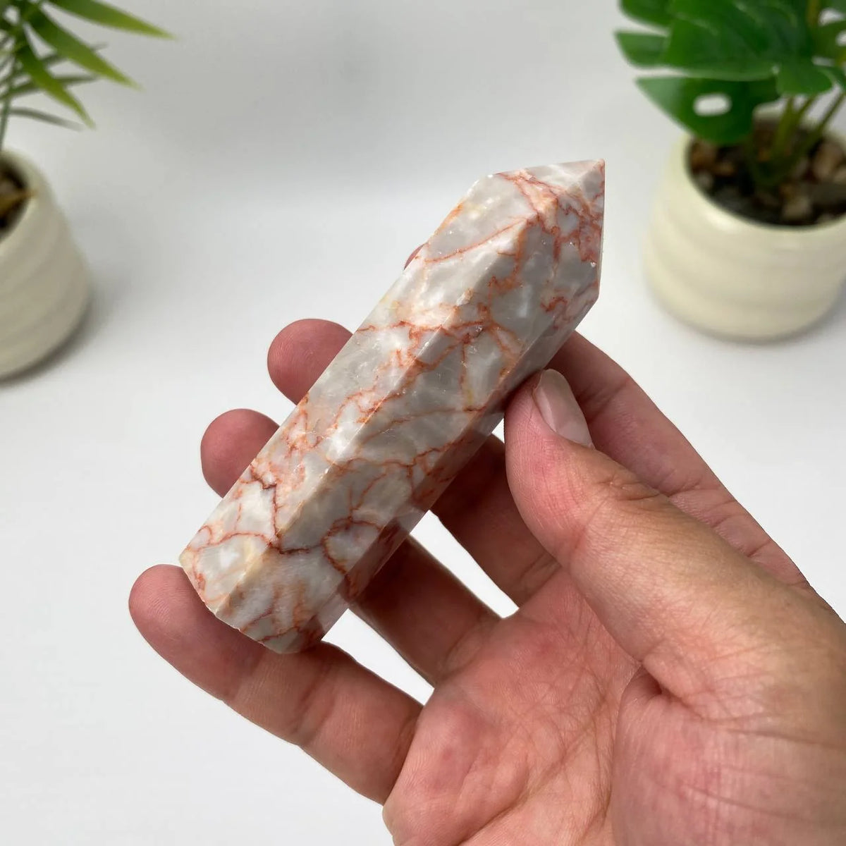 Natural Red Network Jasper Tower