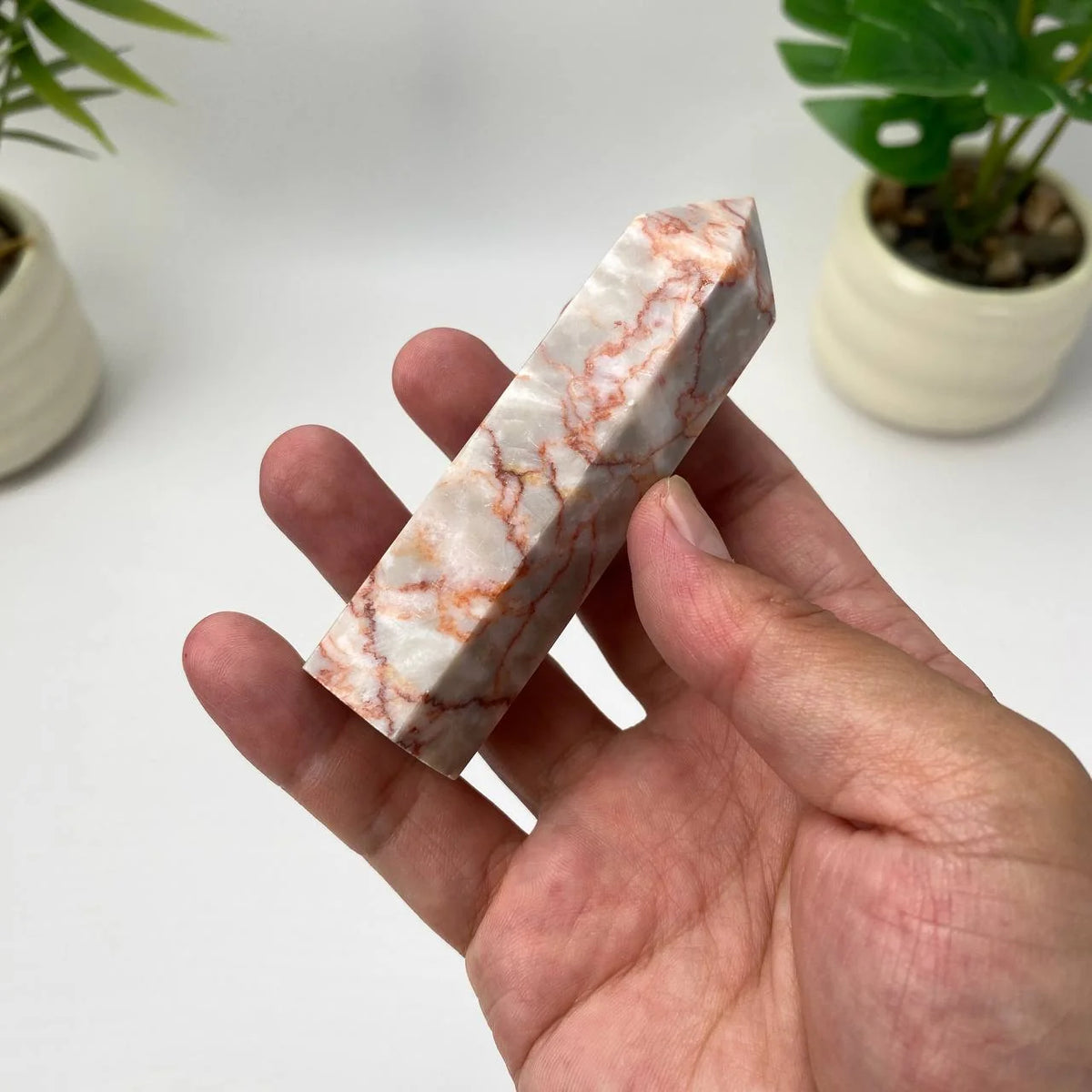 Natural Red Network Jasper Tower