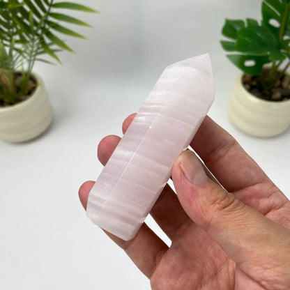 Natural Pink Calcite Tower