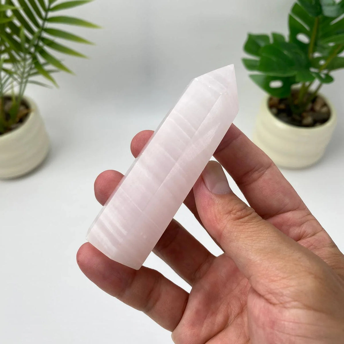 Natural Pink Calcite Tower
