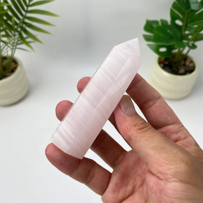 Natural Pink Calcite Tower