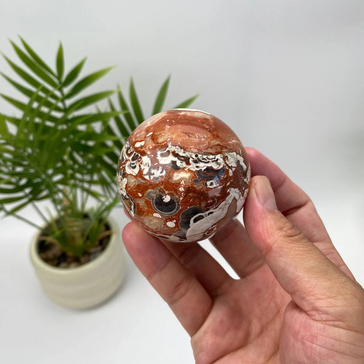 Natural Money Agate Sphere