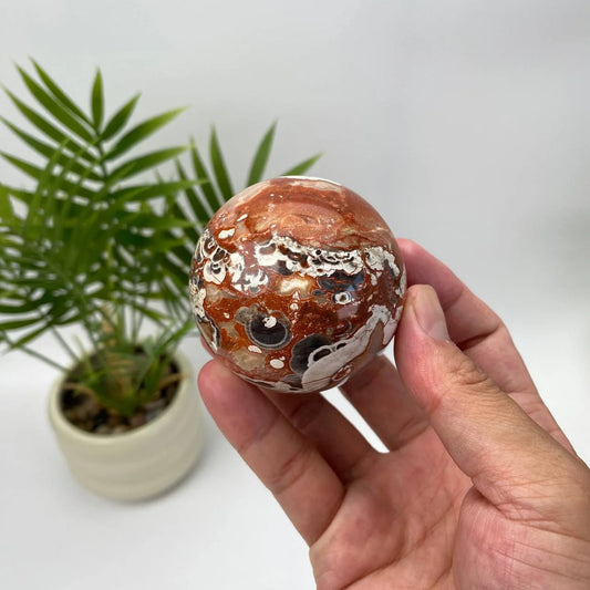 Natural Money Agate Sphere