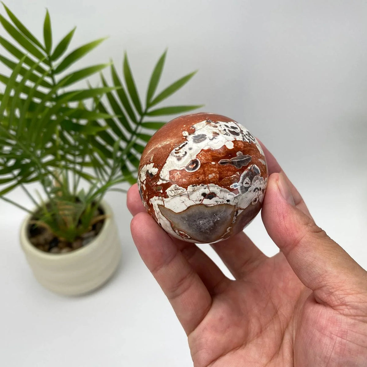 Natural Money Agate Sphere