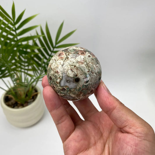 Natural Blue Fireworks Agate Sphere
