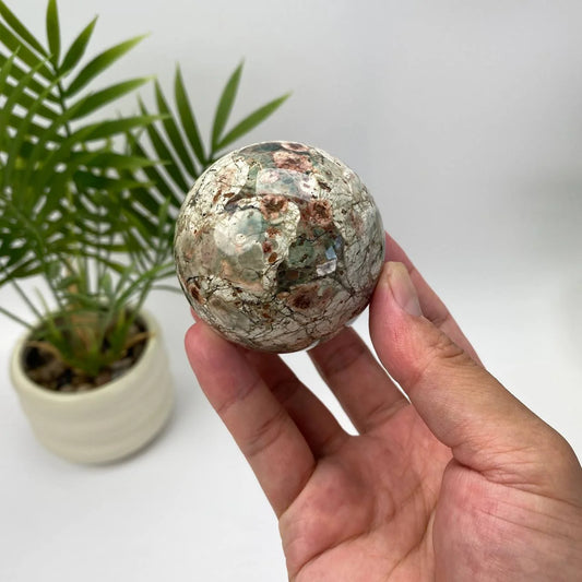 Natural Blue Fireworks Agate Sphere
