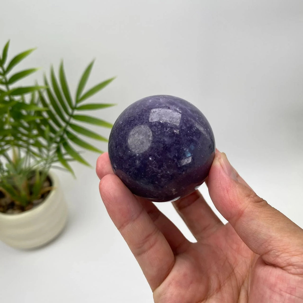 Natural Purple Lepidolite Sphere