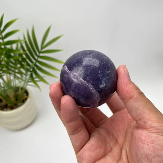 Natural Purple Lepidolite Sphere