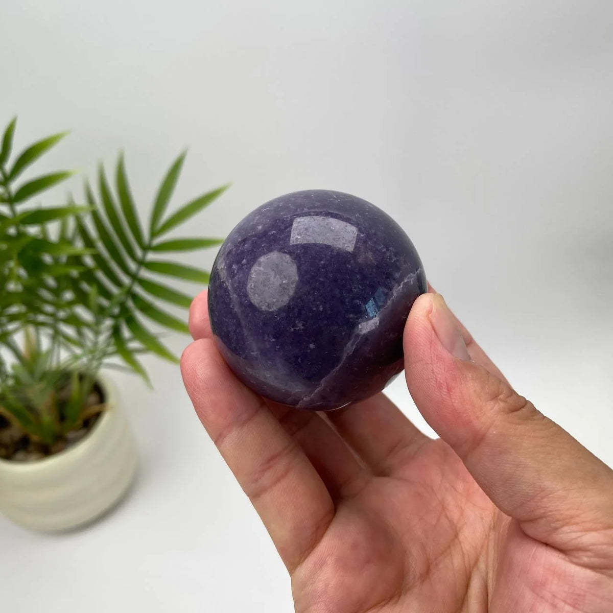 Natural Purple Lepidolite Sphere