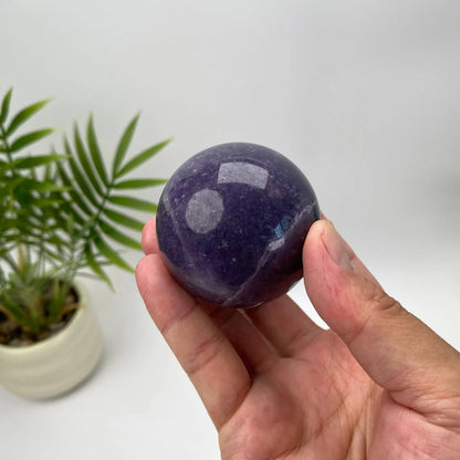 Natural Purple Lepidolite Sphere