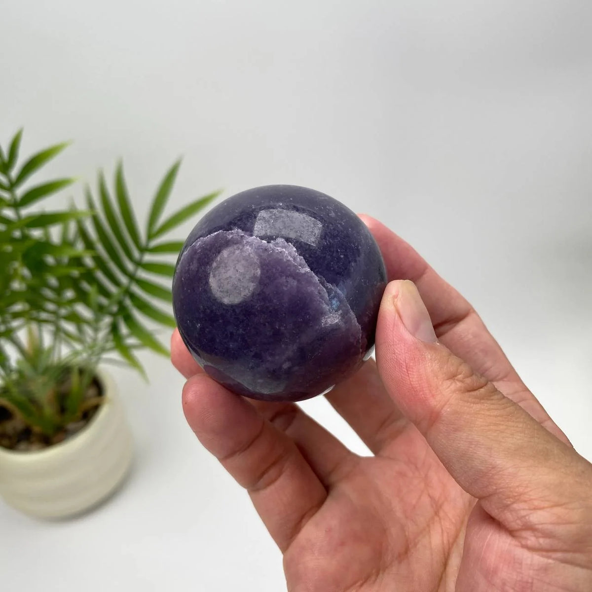 Natural Purple Lepidolite Sphere