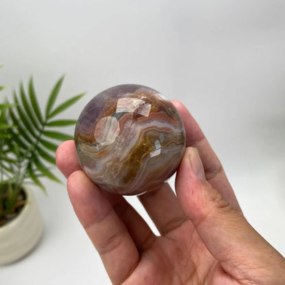 Natural Amethyst Agate Sphere