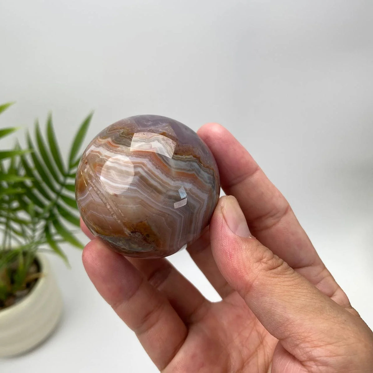 Natural Amethyst Agate Sphere