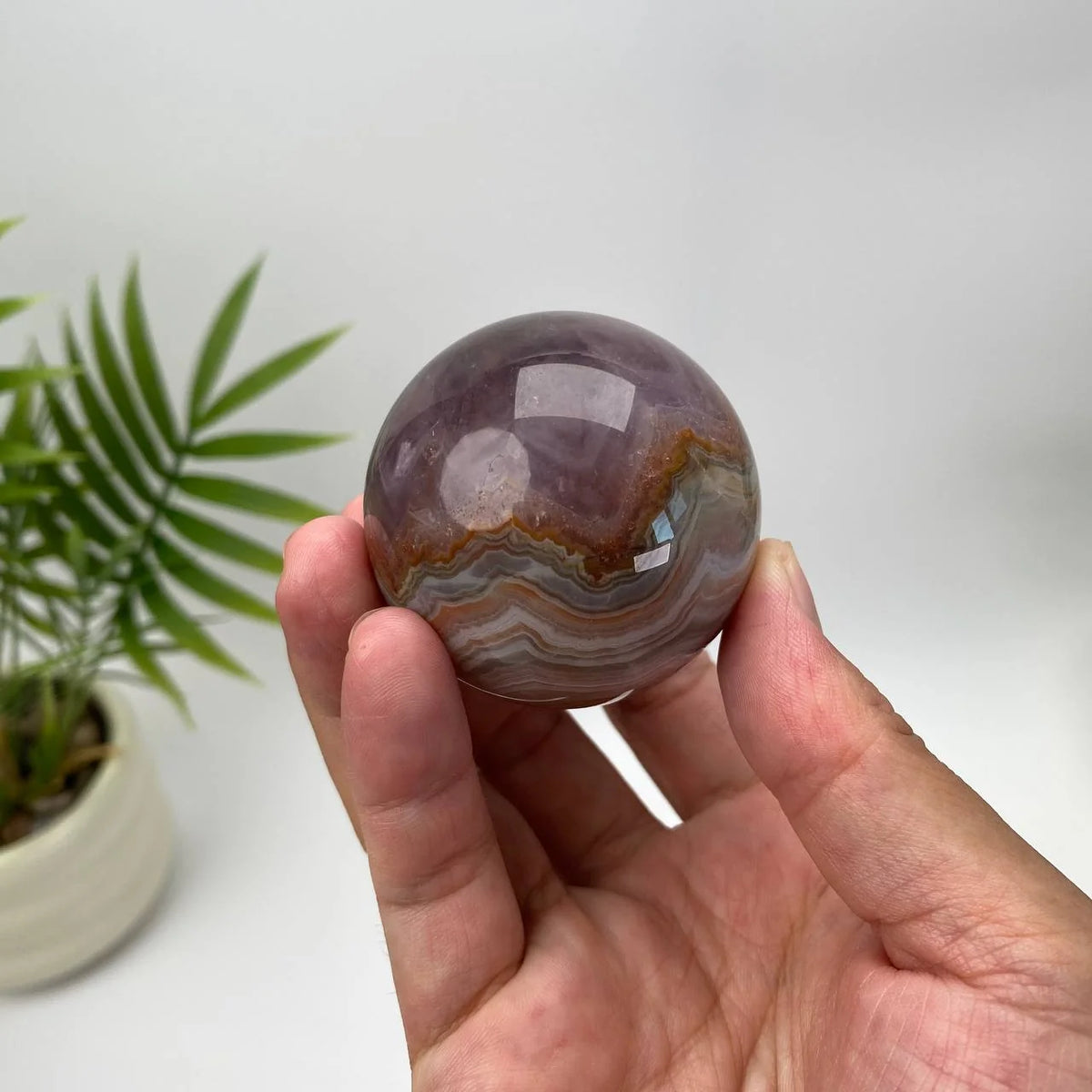 Natural Amethyst Agate Sphere