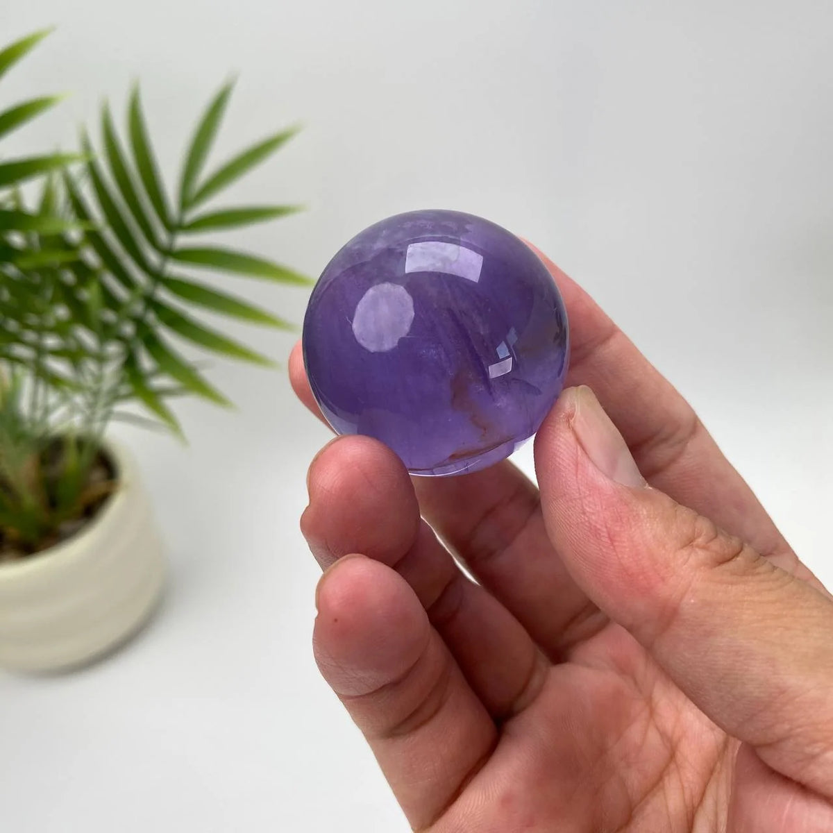 Natural Purple Fluorite Sphere
